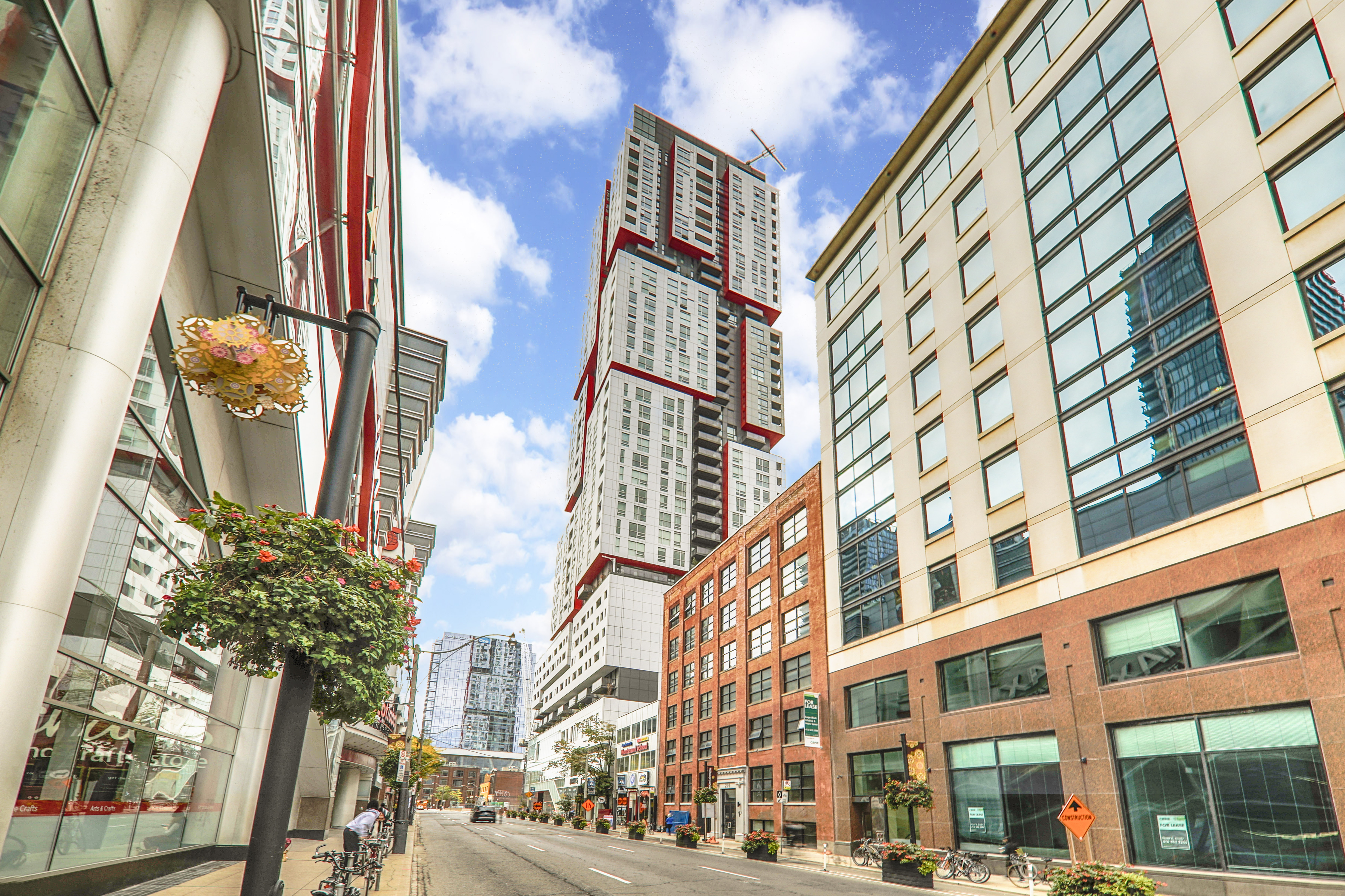 318-314 Queen St West, Toronto, The big, shiny doors on the…